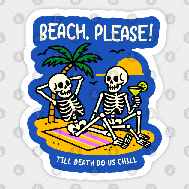 BEACH PLEASE Sticker by Fabrik